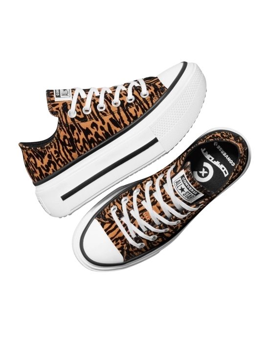 Converse Shoes - Converse Chuck Taylor All Star Lift Double Stack Low-Top Sneaker - Leopard 10